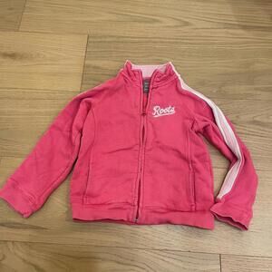 Roots Girls Pink Zip Hoodie Jacket Toddler 5T